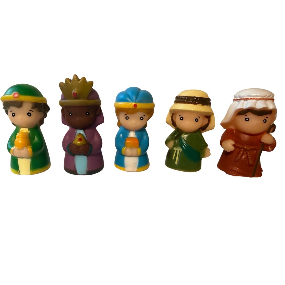 Fisher Price Little People Nativity Three Wise Men Kings Shepherds Figures Lot 5 - Picture 1 of 6